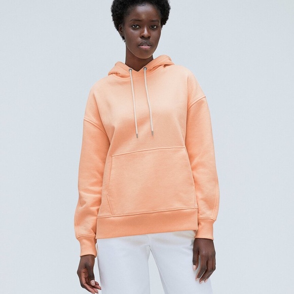 Everlane Tops - Women's Everlane The Track Organic Popover Hoodie Orange Size Small New W/ Tags